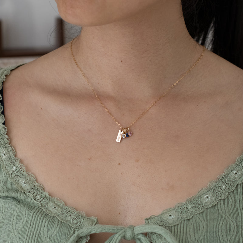 Mama Birthstone Necklace